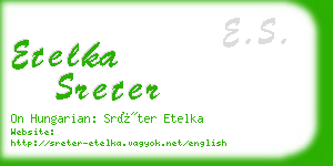 etelka sreter business card